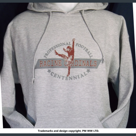 Racine Cardinals Pro Football year one 1920 hoodie with hand warmer pocket